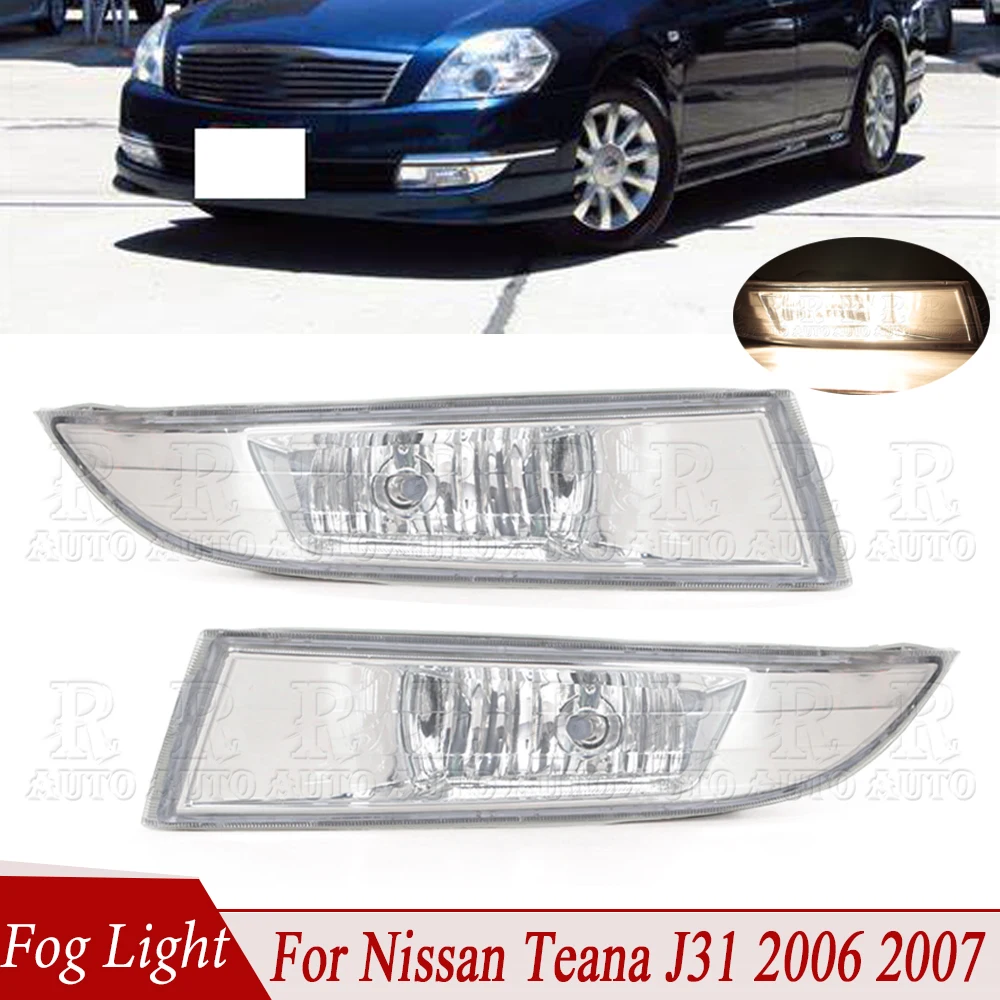 

Fog Light Front Bumper Fog Lamp Assembly With Bulb Halogen 26155-7W50A 26150-7W50A For Car Fit For Nissan Teana J31 2006 2007