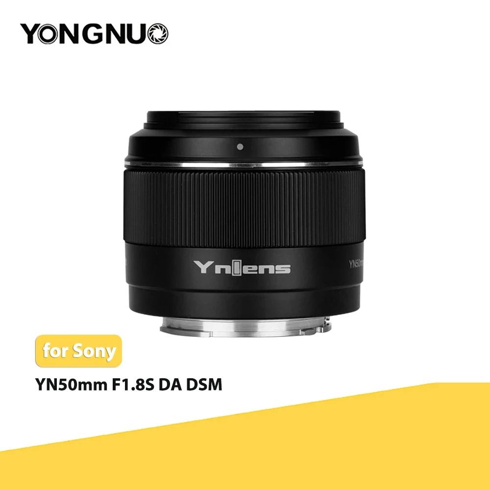 YONGNUO YN50mm F1.8S DA DSM Camera Lens 50mm F1.8 for Sony E-mount For SONY A6300 A6400 A6500 NEX7 APS-C Frame Auto Focus AF/MF