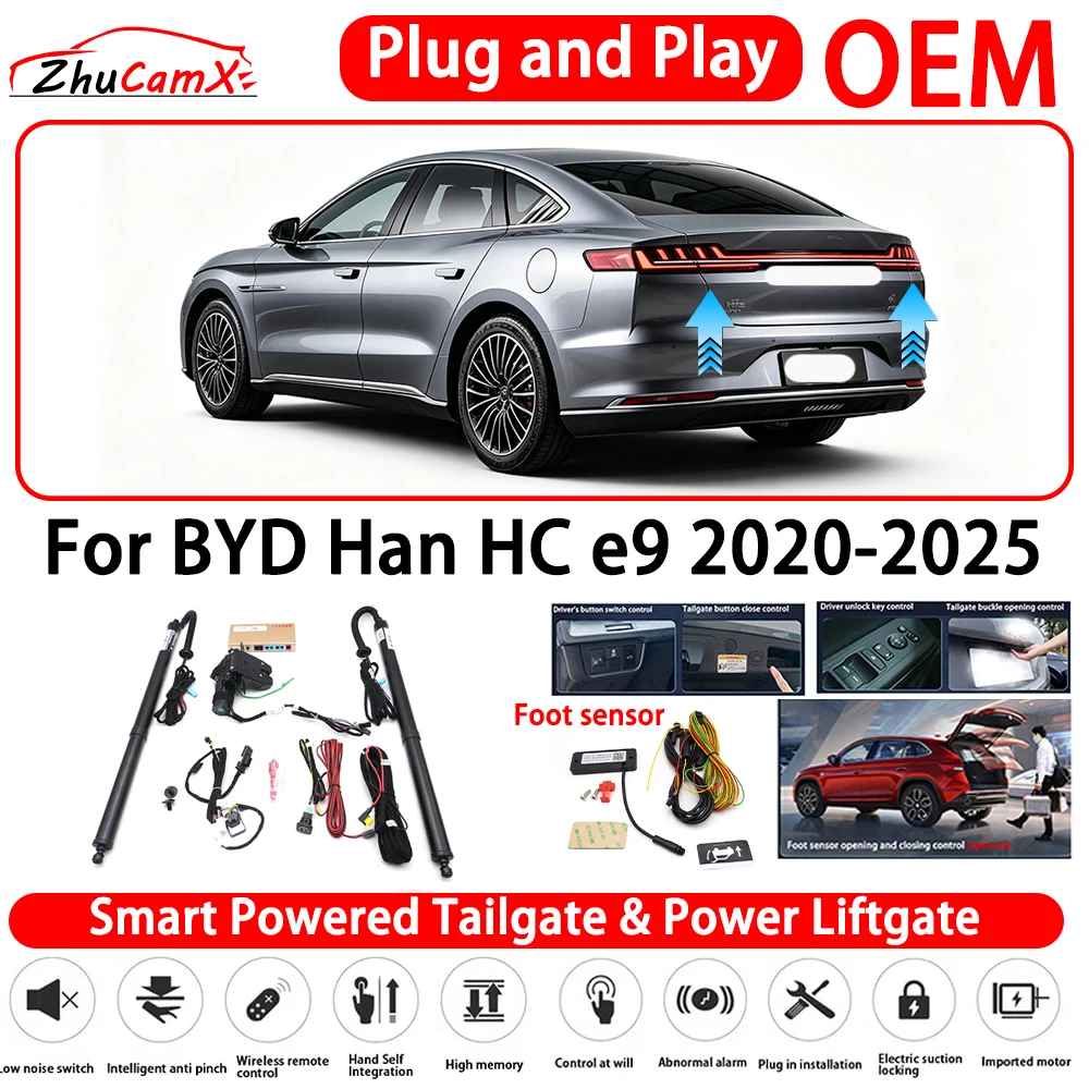 for BYD Han HC e9 2020-2025 Smart Powered Tailgate Power Liftgate Automatic Rear Trunk Tailgate Actuator System Plug and Play