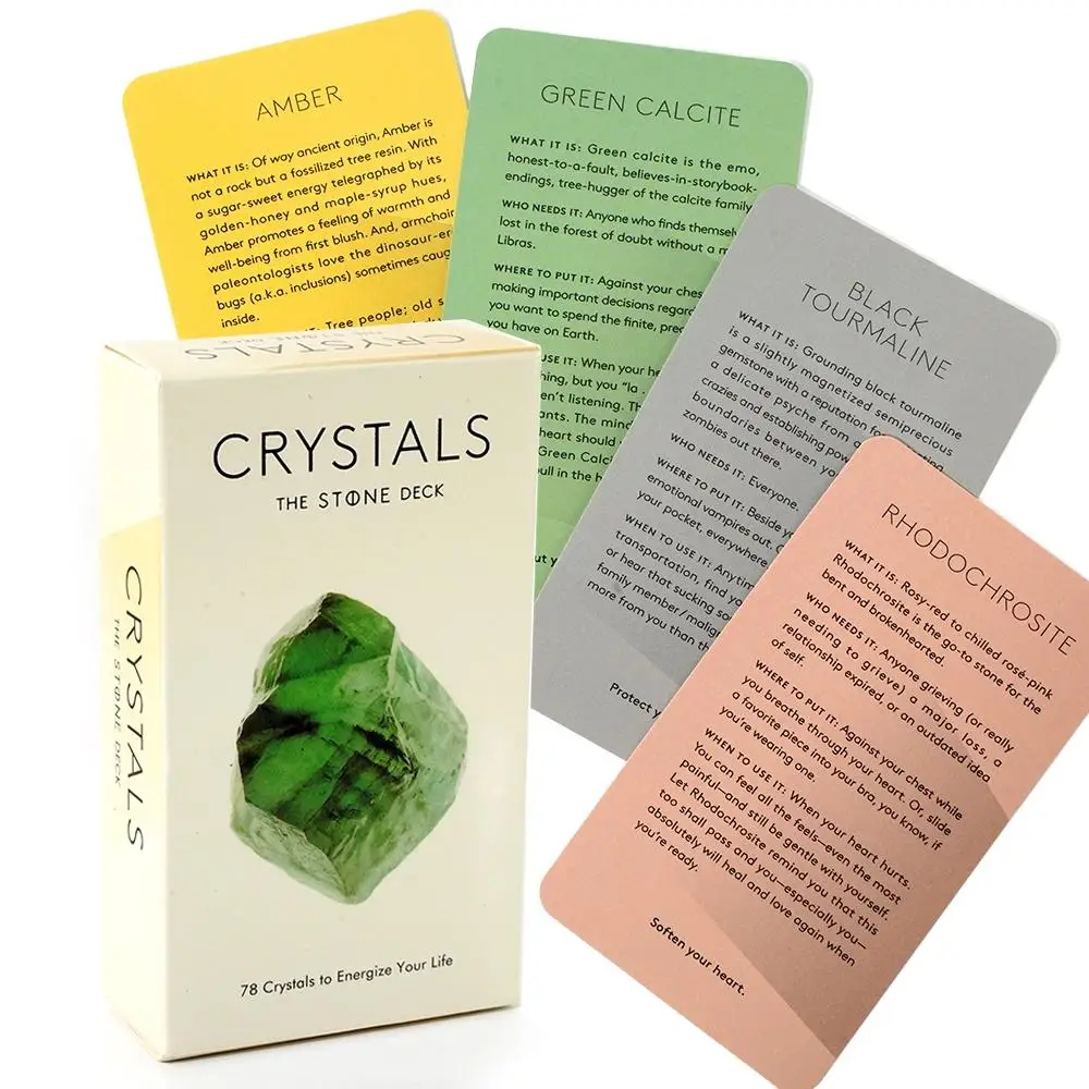 Crystals The Stone Deck 78 Crystals To Energize Your Life Tarot Cards