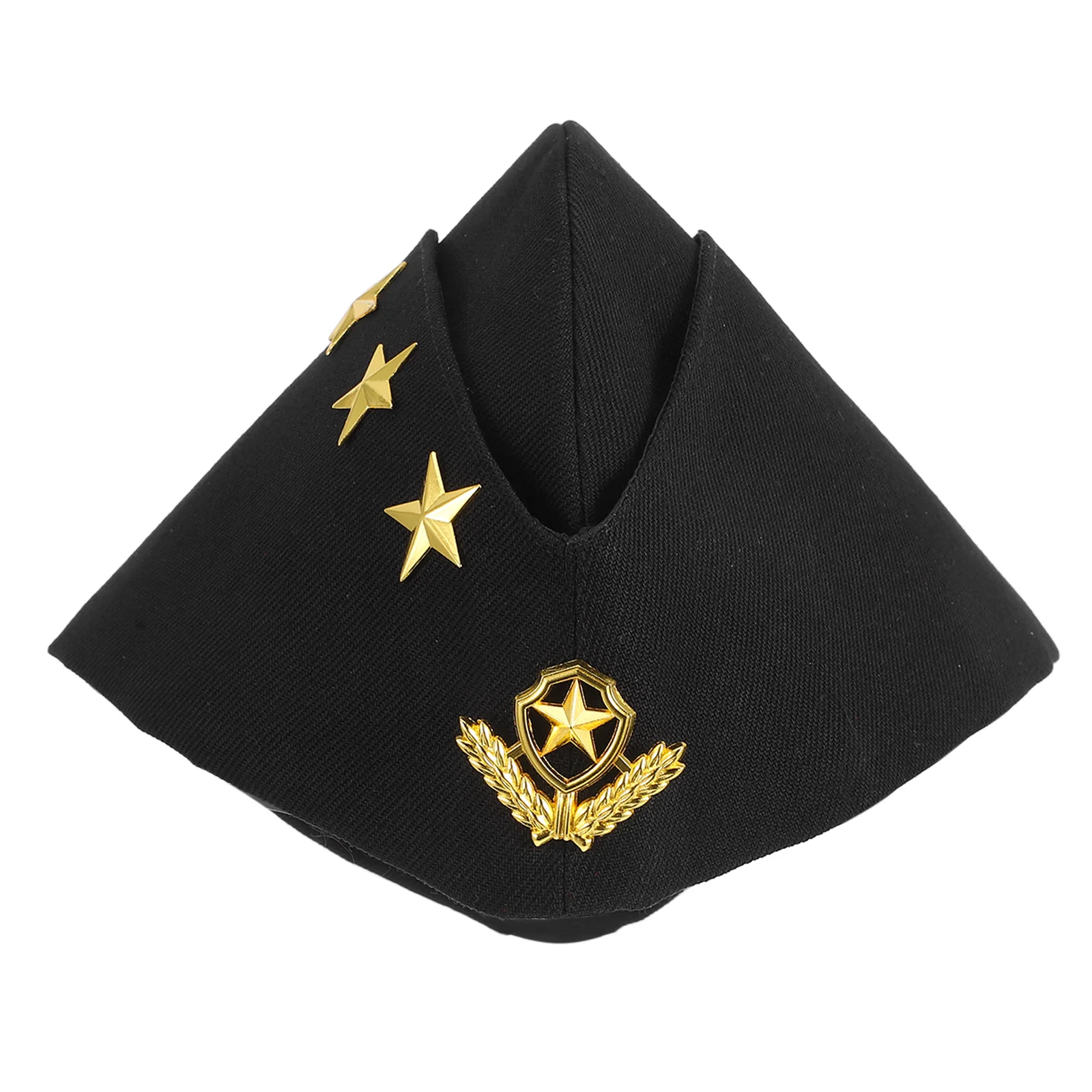 

Ship Shaped Military Hat Cap Yacht Boat Captain Funny Hats for Adults Dance Performance Square Show Accessories