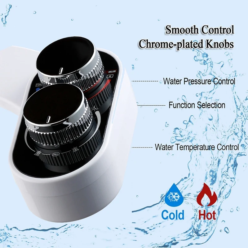 โปรโมชั่น! แบบพกพา Non-Electric Flusher Self-Cleaning Dual หัวฉีดสิ่งที่แนบมาพร้อมอุณหภูมิและความดันควบคุม