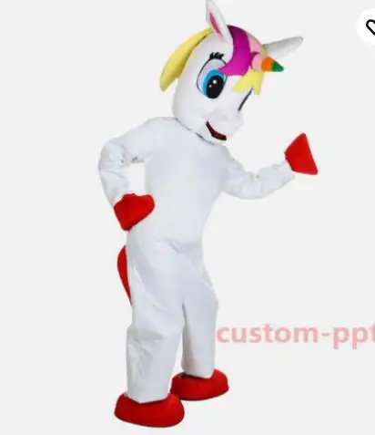 New Adult Hot Sale Foam Unicorn Cartoon Mascot Costume Plush Christmas Fancy Dress Halloween Mascot Costume