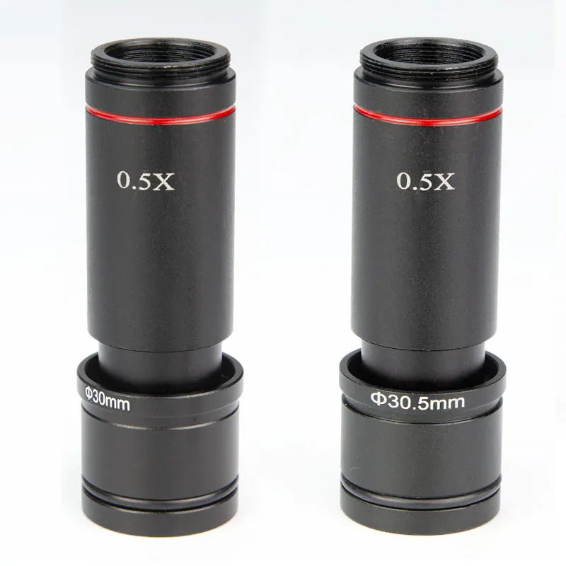 0.5X C-Mount مجهر كاميرا محول عدسة 23.2 مللي متر 30 مللي متر 30.5 مللي متر محول العدسة الإلكترونية للمجهر كاميرا CCD
