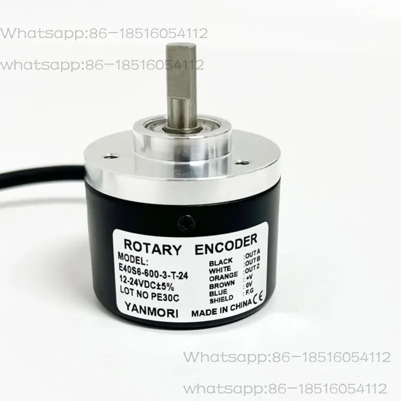 

Solid Shaft Rotary Encoder E40s6-1000-3-t-24 100P 200P 360P 600P Incremental Rotary Encoder 2 Phases 6mm Shaft