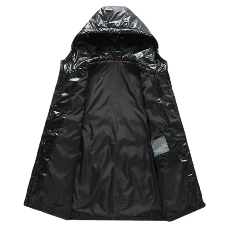 2024 Mens Winter Jacket Down Husband Hooded Oversize Jacket Padded Shiny Warm Parka Male Black Extra Big Size 7xl 9XL 10XL Large