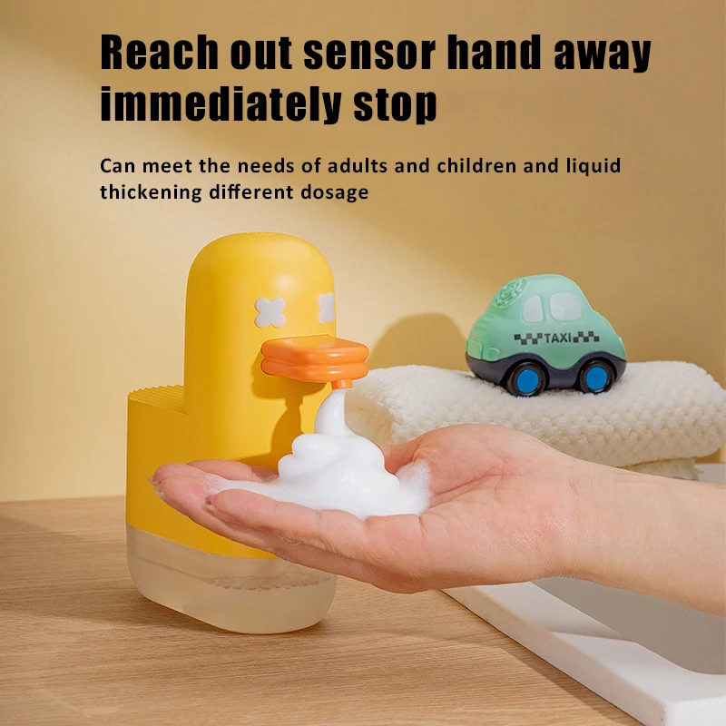 Antibacterial Hand Sanitizer  Bubble Duck Automatic Sensing Foam Soap Dispenser  USB Charging  Touch Free Children  Domestic