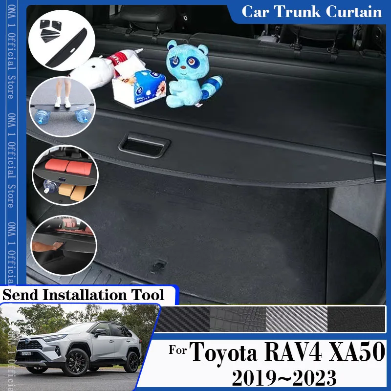 

For Toyota RAV4 Suzuki Across XA50 2019~2023 Car Trunk Curtain Rear Trunk Rack Partition Shelter Security Shade Auto Accessories