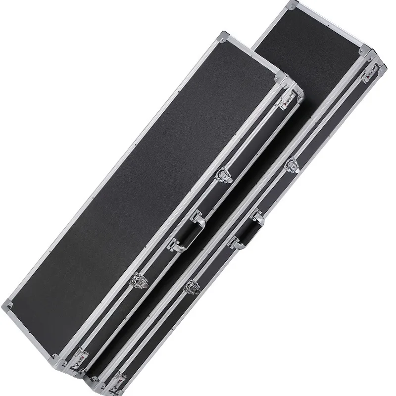 Long Aluminum Instrument Flight Carrying Case with Foam Inside, Aluminum Storage Case, Tool Case