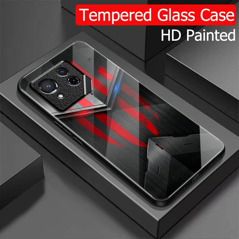 For Asus ROG 9 Pro Case 9H Glass Phone Case For Asus ROG9 5G ShockProof Cover For ROG 9Pro ROG9Pro ROG 8 7 6 5 5S 3 Shell