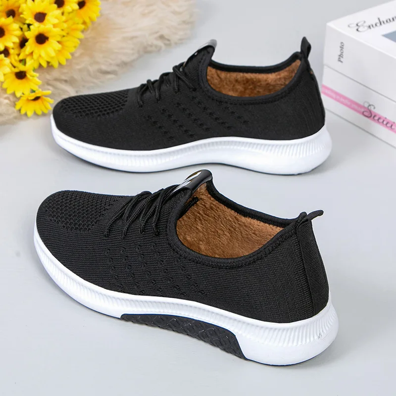 Winter Warm Non-slip Mother Cotton Boots Women's New Trend Cotton Shoes Middle-aged Cotton Boots Piled Thickened Sports Shoes