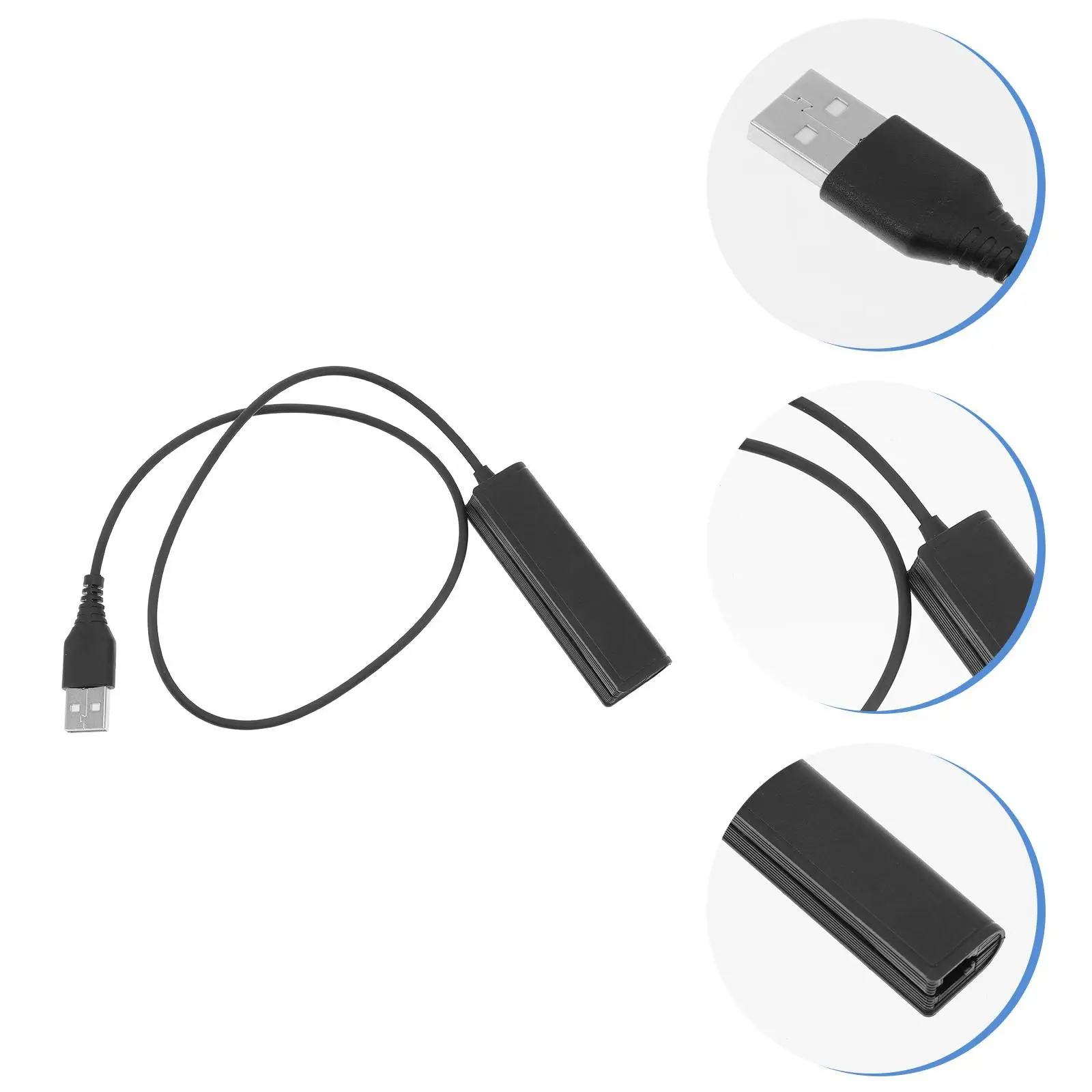 USB Plug Computer PC Laptop To RJ9 Female Adapter Cable Cord for Headset