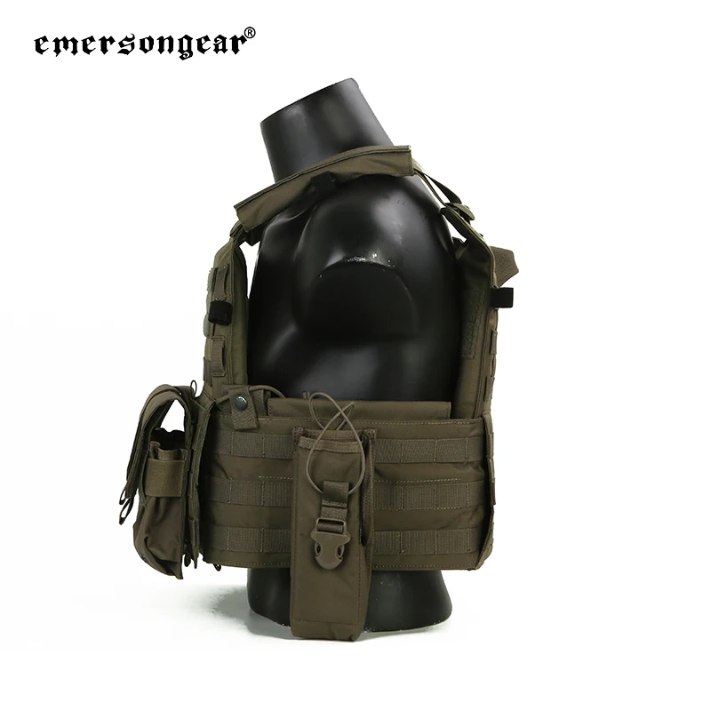 Emersongear LBT 6094A Style Plate Carrier W/ 3 Pouches Protective Gear Hunting Combat Tactical Vest Nylon EM7440