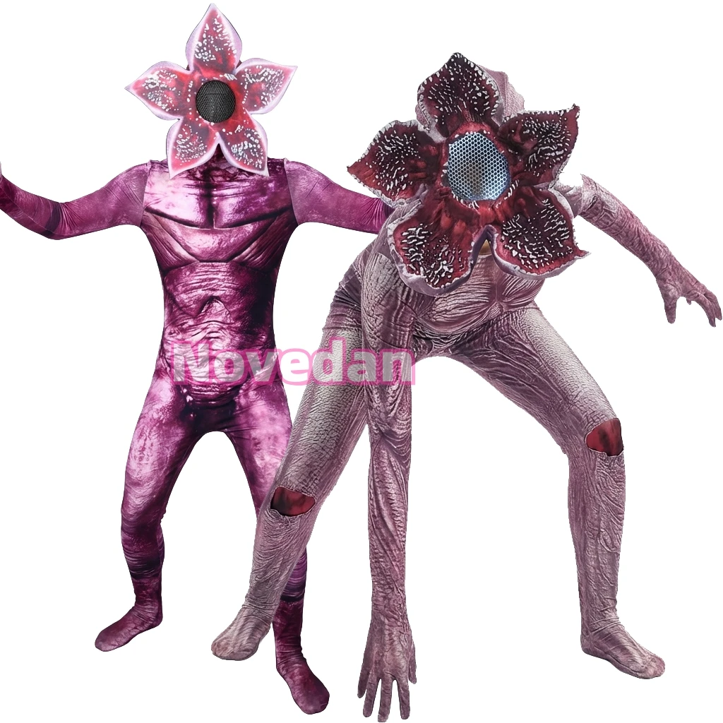 Erwachsenen- und Kinder-Cosplay-Anzug TV ST Demogorgon Cosplay-Overall Bodysuit Maske Outfit Halloween Karneval Party Kostüm