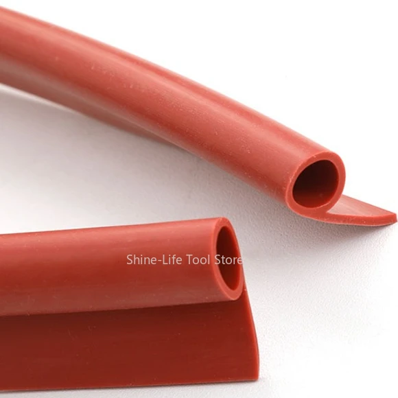 High and Low Temperature Resistant P Type Red Silicone Strip Oven Refrigerator Door Window Silicone Rubber Sealing Strip view 3