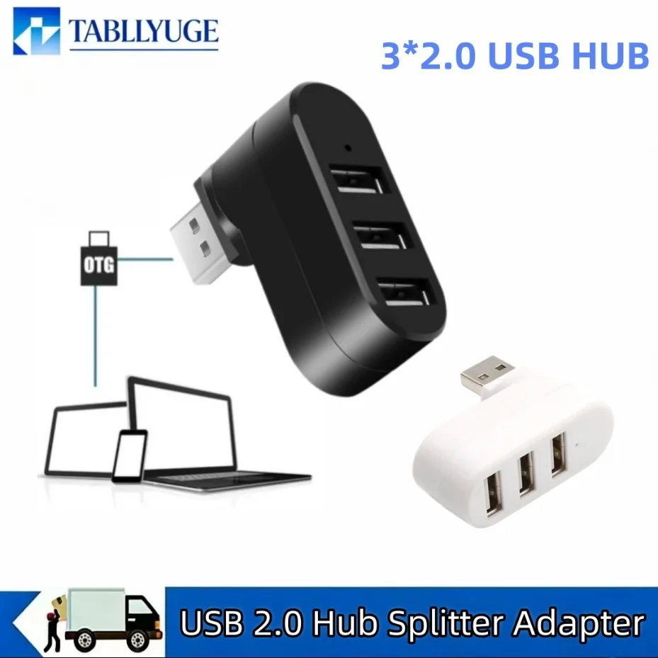 USB Splitter Extender USB Hub High-Speed Multi Port Plug and Play Suitable for PC Laptops MacBooks Keyboards Mice Hard Drives
