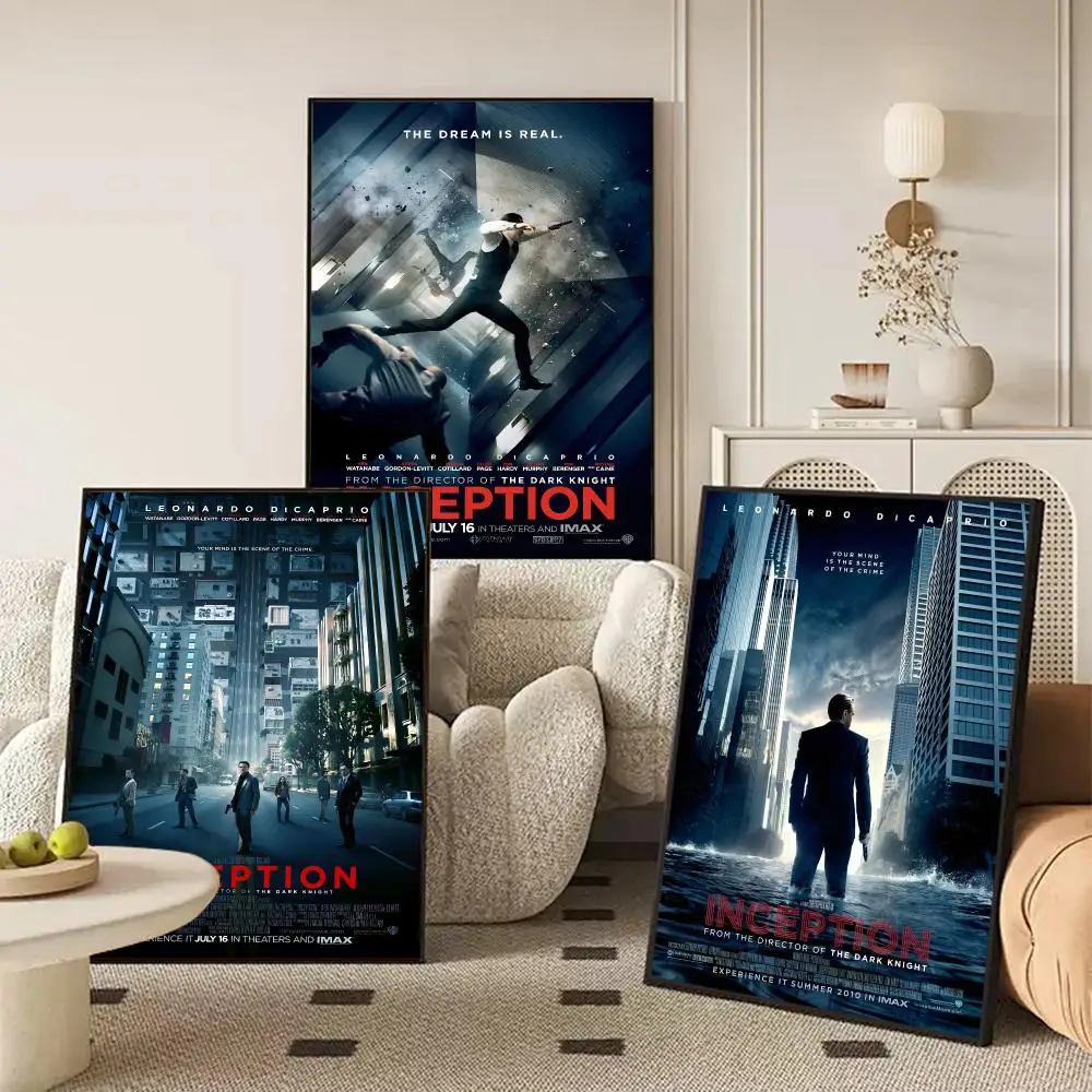 Science Fiction Movies I-Inception Poster Self Adhesive Wall Stickers Removable Room Decor Aesthetic Space Murals Fancy Gift