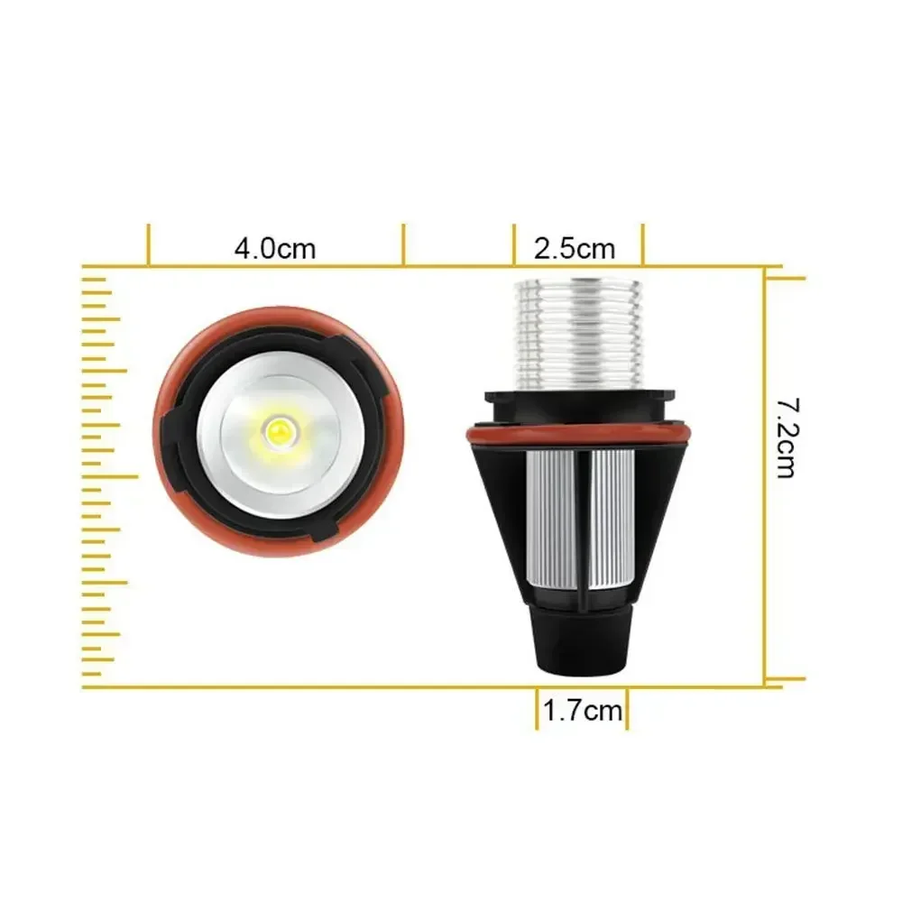 2 Pcs/Set LED Angel Eyes Marker Lights Bulbs For BMW E39 E53 E60 E61 E63 E64 E65 E66 E87 525i 530i 545i 5W Side Light