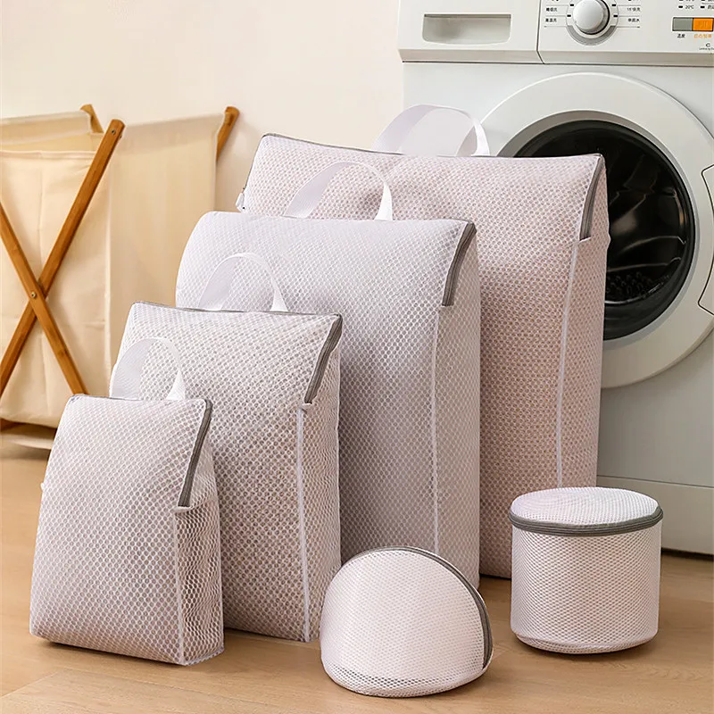 

6 Sizes Foldable Laundry Bag Lingerie Wash Pouch Large Storage Organizer Bag Bra Laundry Basket Honeycomb Mesh Laundry Wash Bags