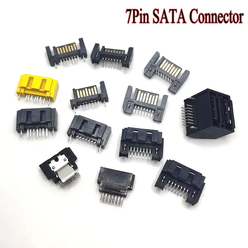 

1PCS SATA Hard Disk Interface Socket DIP/SMD Type SATA Male Female Base 7Pin 7 Pin 7P Type A Connector Interface Socket