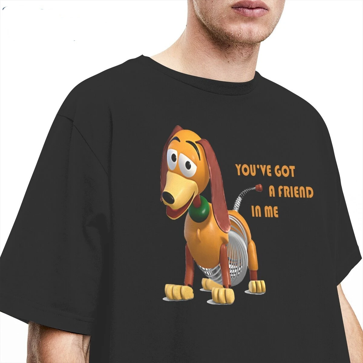  Tee Shirt You've Got A Friend In Me Slinky Dog Toy Story Men's T Shirts Round Neck T-Shirts Pure Cotton Plus Size Clothes