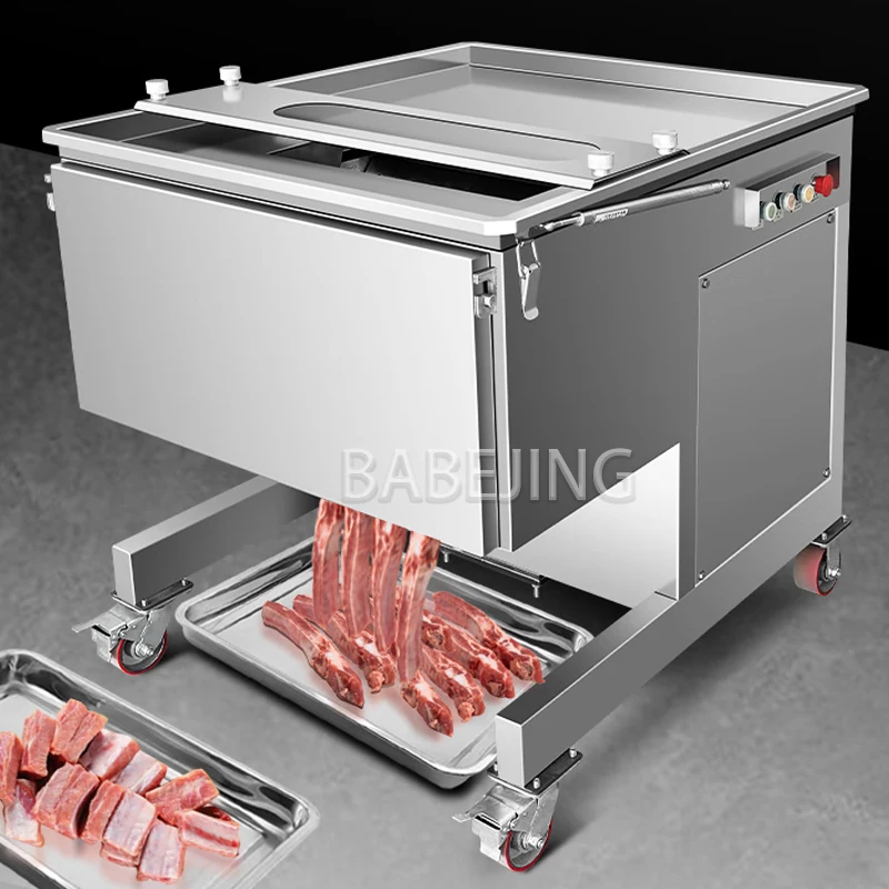 QGJ-500 Bone Cutting Machine Automatic 7mm Blade Commercial Bone Cutter 800-1000KG/H Meat Bone Processing Equipment