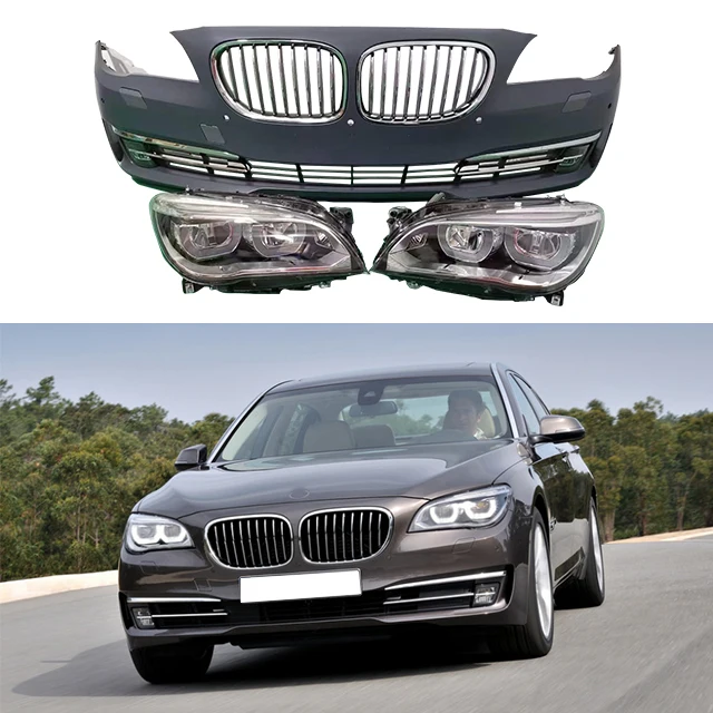 7 series F F02 upgrade 13-16 front and rear bumper front lights tail lights rear lip body kit old model upgrade new