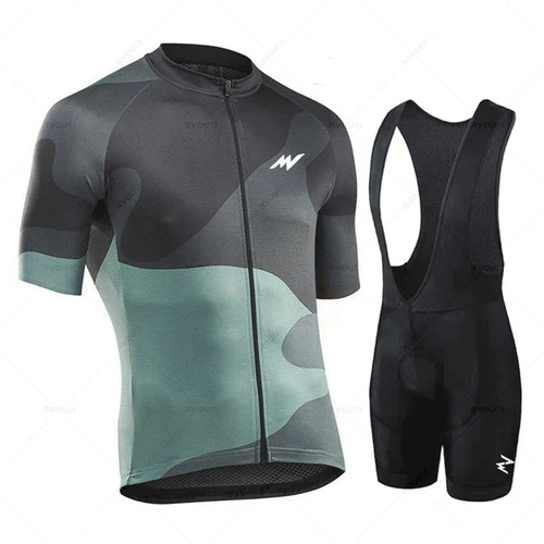 Morvelo-Conjunto de Jersey de ciclismo para hombre, manga corta, ropa de bicicleta de montaña, Maillot MTB, pantalones con pechera, almohadilla 19D, equipo, 2024