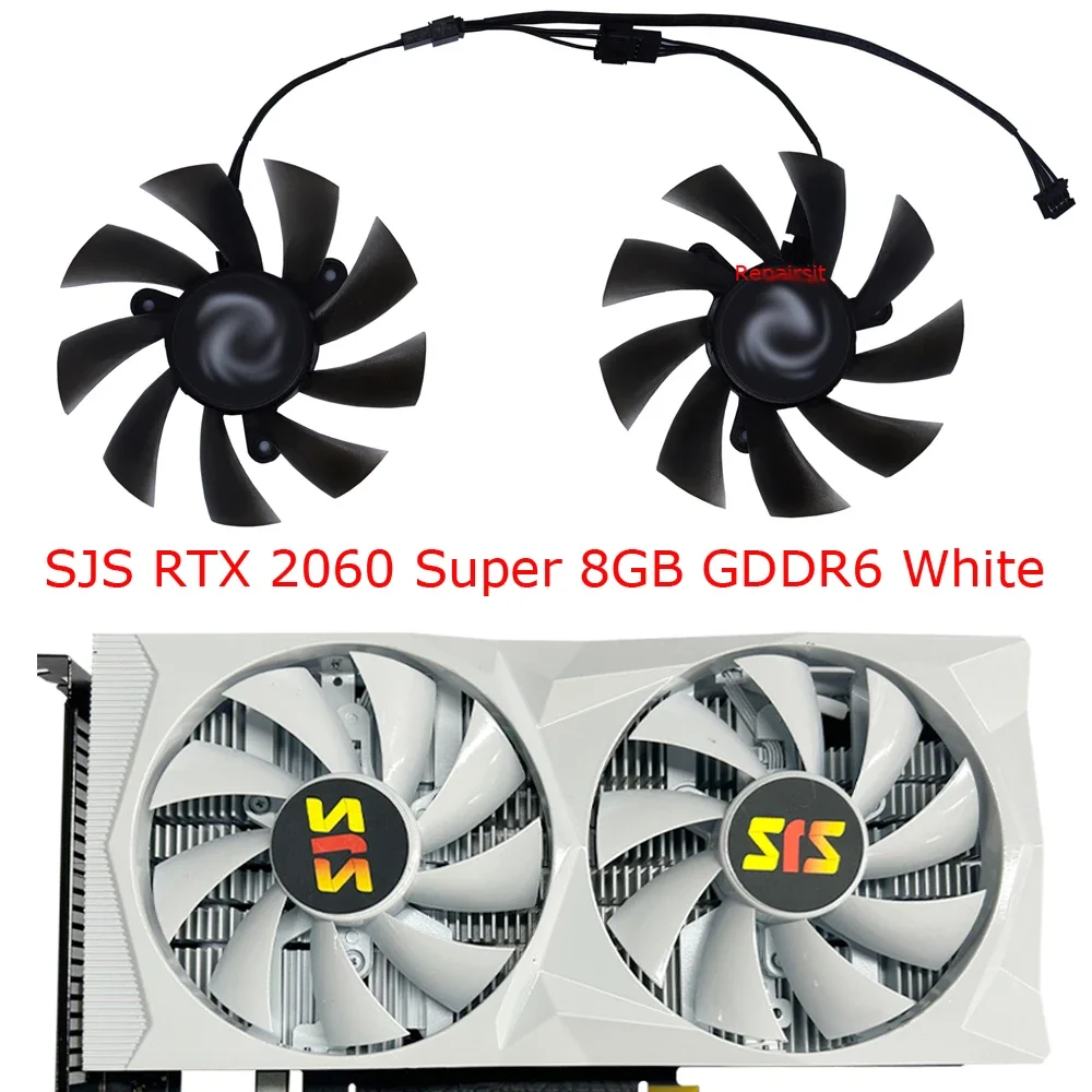 2Pcs/Set,PLA09215B12H,Graphics Cooler,GPU Video Card Fan,For SJS SE JI SHI GeForce RTX2060 Super RTX 2060S 8GB 12NM GDDR6