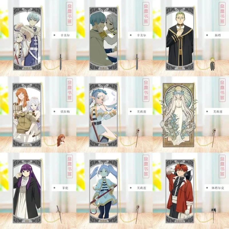 Anime Frieren: más allá del final del viaje Sein Stark Himmel Heiter Flamme Fern Eisen Frieren marcapáginas de Metal accesorios de tarjetas