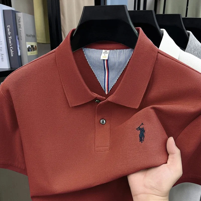 100% Baumwolle Kurzarm Polo Shirt Herren Sommer Mode High-End Marke Hot Verkauf Paul Stickerei Golf Tops Freizeit Business T-Shirt – Detail 20