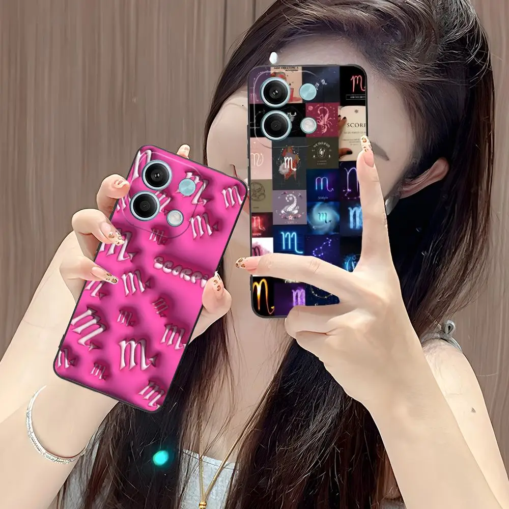 

Чехол для мобильного телефона со знаком зодиака Скорпион для POCO M7 M6 M5 M4 M3 X7 X6 X5 X4 X3 Pro GT 5G с цветным принтом, красивый чехол для мобильных телефонов