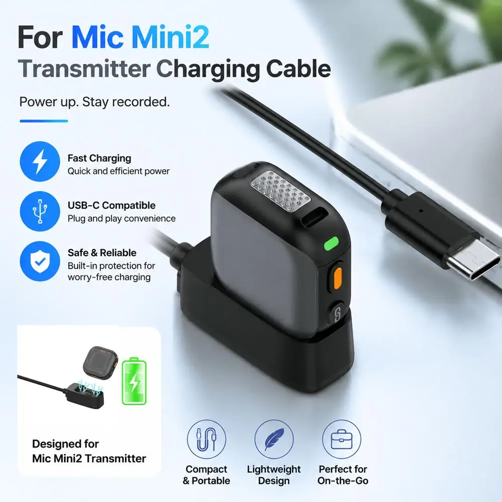 Magnetic Charging Base Adapter for DJI Mic Mini 2 Transmitter Charging Cable Adapter Accessories Fast Charge Portable Power Base