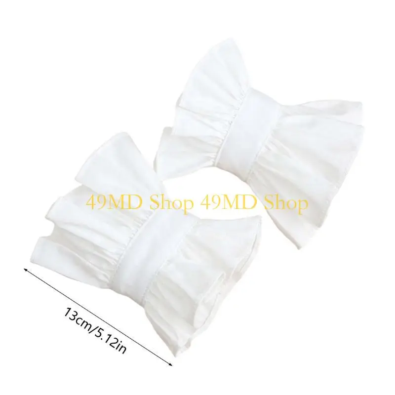 49MD 2PCS الأكمام الدانتيل التطريز لوليتاس أكمام وهمية ملحق أنيقة أنيقة أنيقة