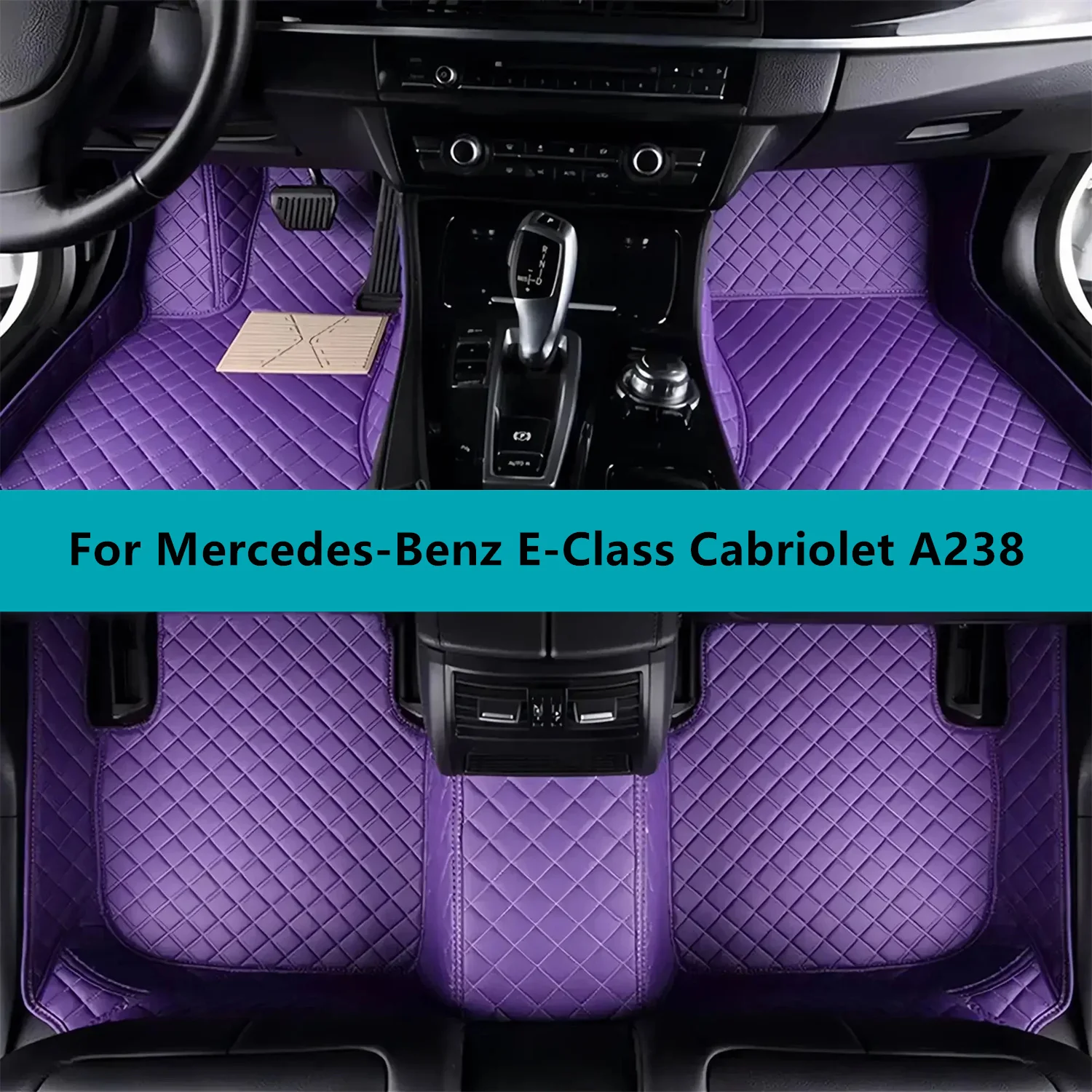 

Кожаные автомобильные коврики для Mercedes-Benz E-Class Cabriolet A238 2022 2023 2024 2025 2026, всепогодные водонепроницаемые автомобильные коврики