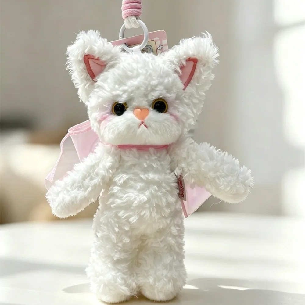 Cute 19cm Plush Companion Doll Plush Curly German Cat Animal Plush Toy Animal Shape Super Soft Bag Charm Learning Partner