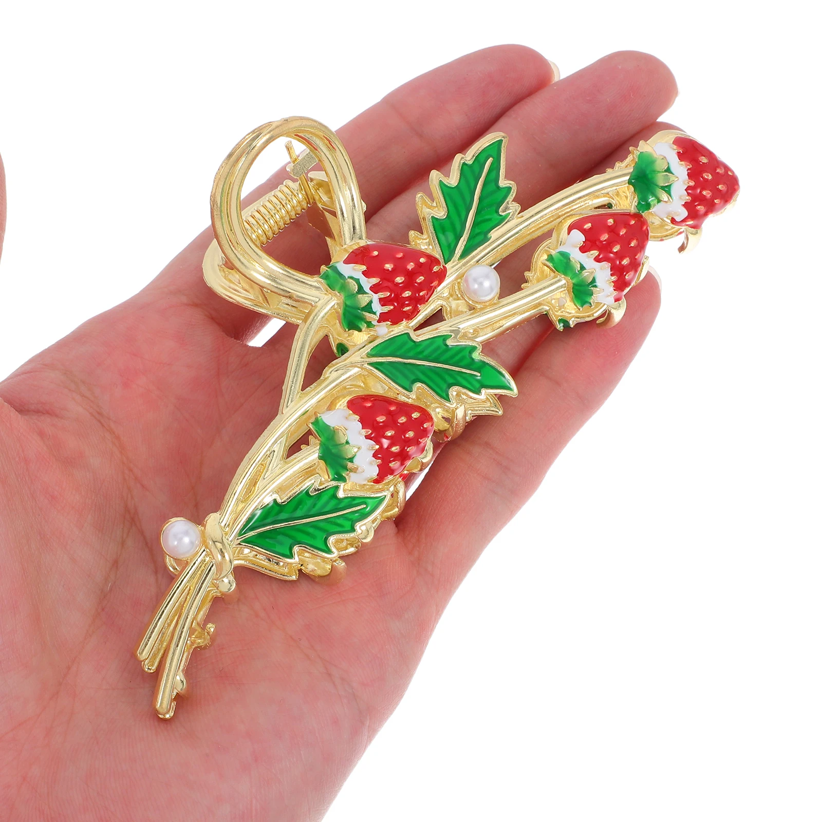

Strawberry Hair Claw for Women Nonslip Jaw Clips Styling Accessories Metal Hair Claw Clips Safe Durable Match Clothes Gifts