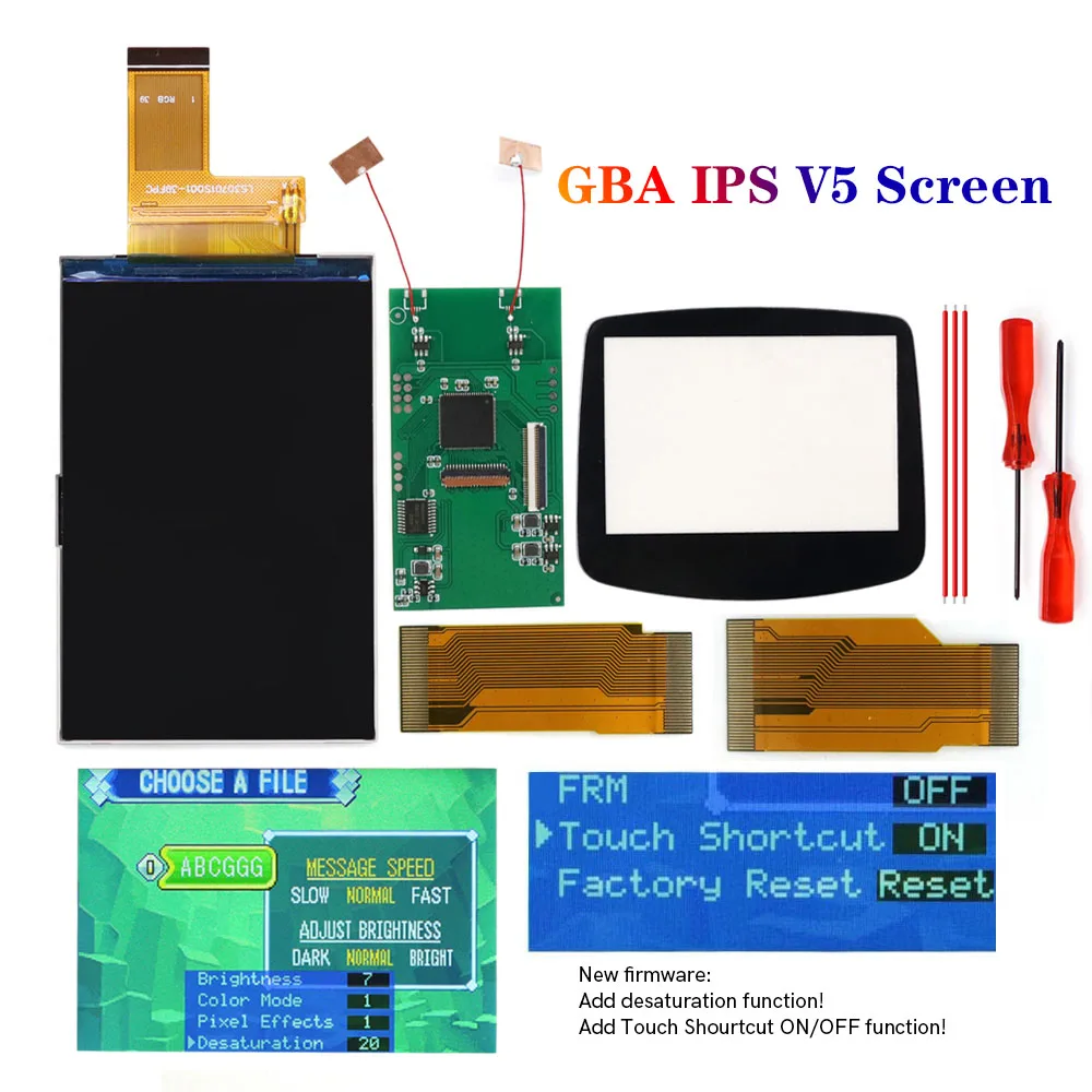 HISPEEDIDO 3.0 inch GBA V5 IPS Backlight Kit 720x480 LCD Screen For GameBoy Advance GBA With Shell Housing NO Need Solder