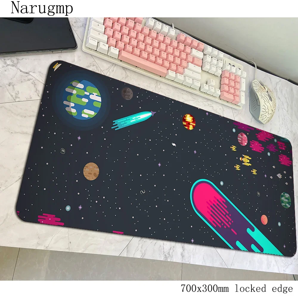 Space Sci Fi mousepad xl gaming mouse pad 700x300x3mm pc computer gamer accessories large mat best laptop desk protector pads