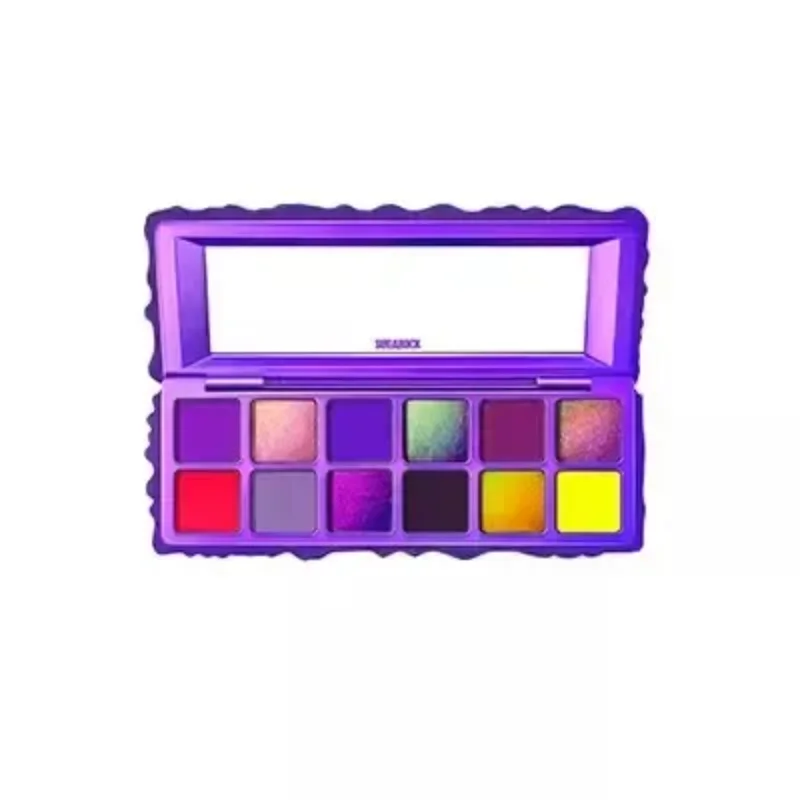 Sugarock 12-Color Eyeshadow Palette Shimmer Matte Pearlscent Glitter Long-lasting Eyeshadow Waterproof Facial Makeup Cosmetics