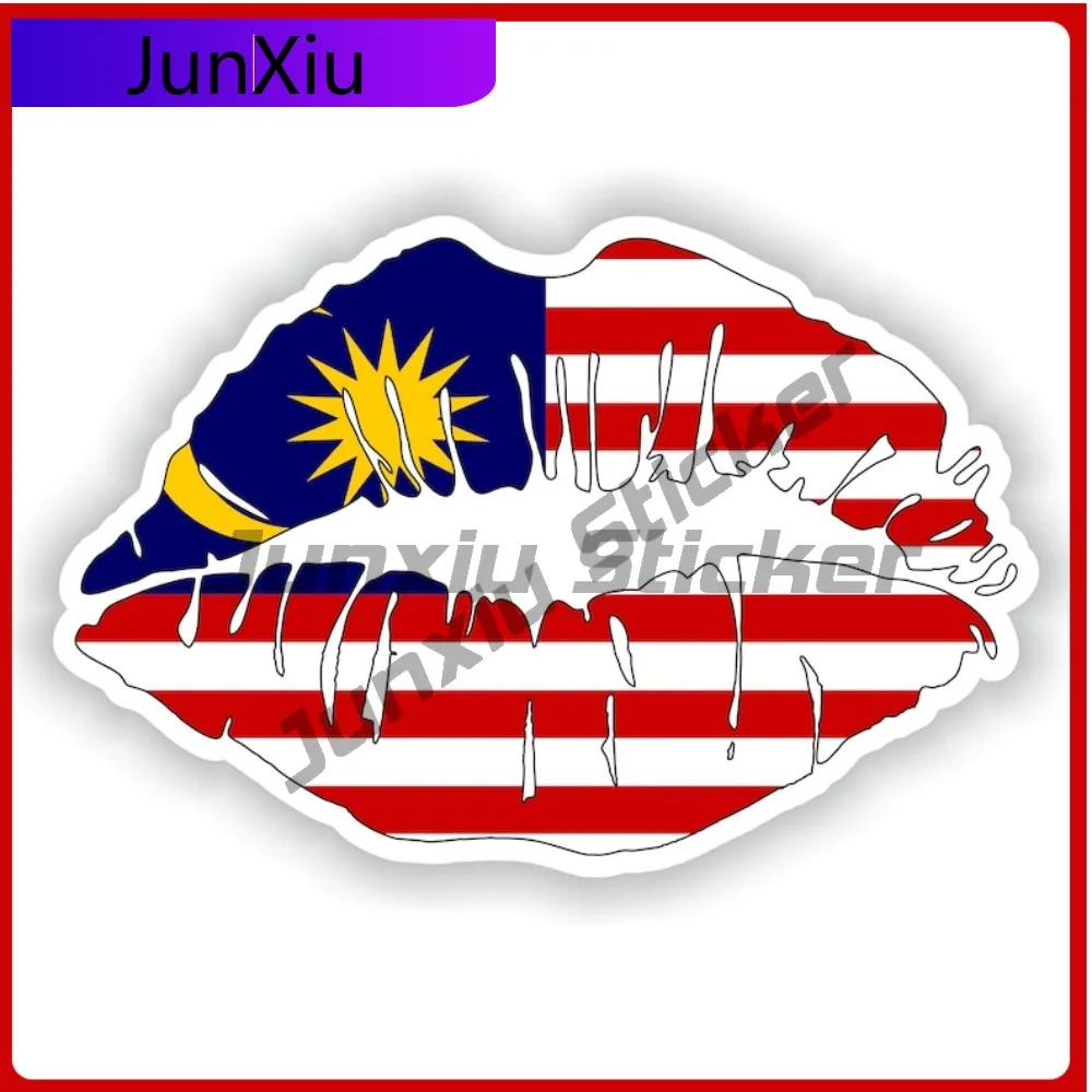 

Malaysia Flag Lips Shape With National Emblem Vinyl Decalssuv Stickers And Decals For Car Decoration Bumper Motobike Refit Acces