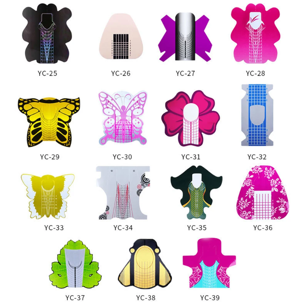 أظافر مطلة للاستخدام مرة واحدة ، علاج ضوئي ، حامل ورق الأظافر ، دعم اقتصادي ذاتي اللصق ، يوفر إرشادات دقيقة