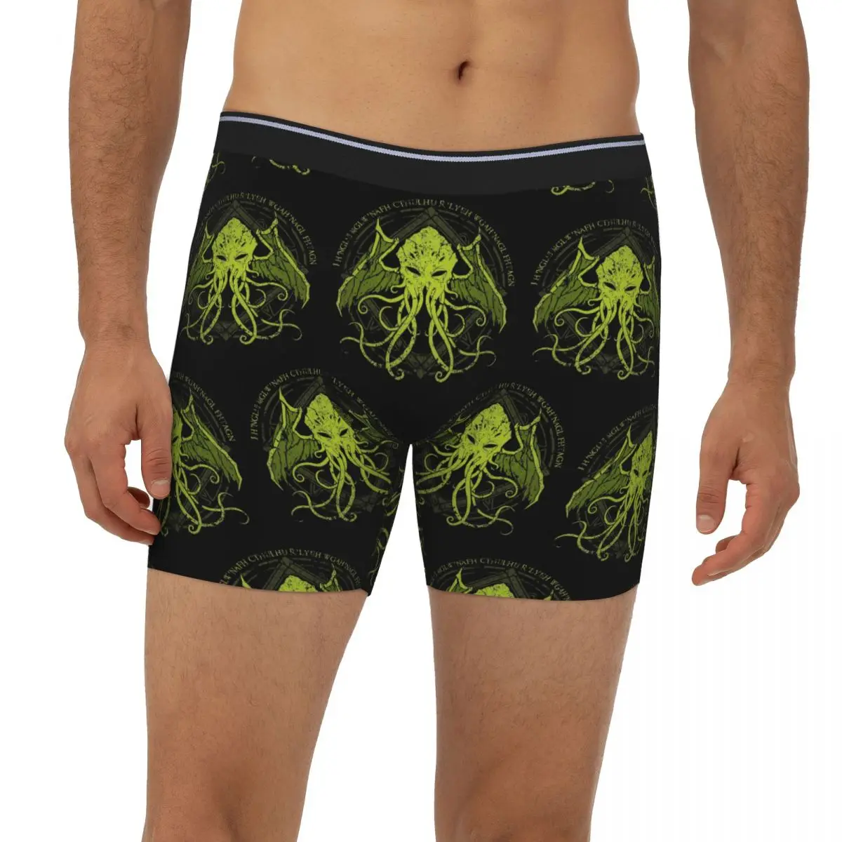 

Cthulhu Monster Fantasy Ar Long Boxer Underpants Short Male Panties Soft Underwear for Homme Man Boyfriend Gift