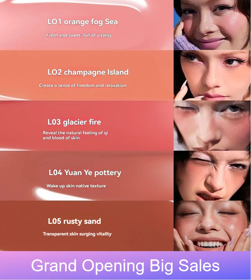 أحمر خدود سائل غير لامع من Uhue مع فرشاة إسفنجية، مكياج طبيعي طويل الأمد لمستحضرات التجميل للفتيات