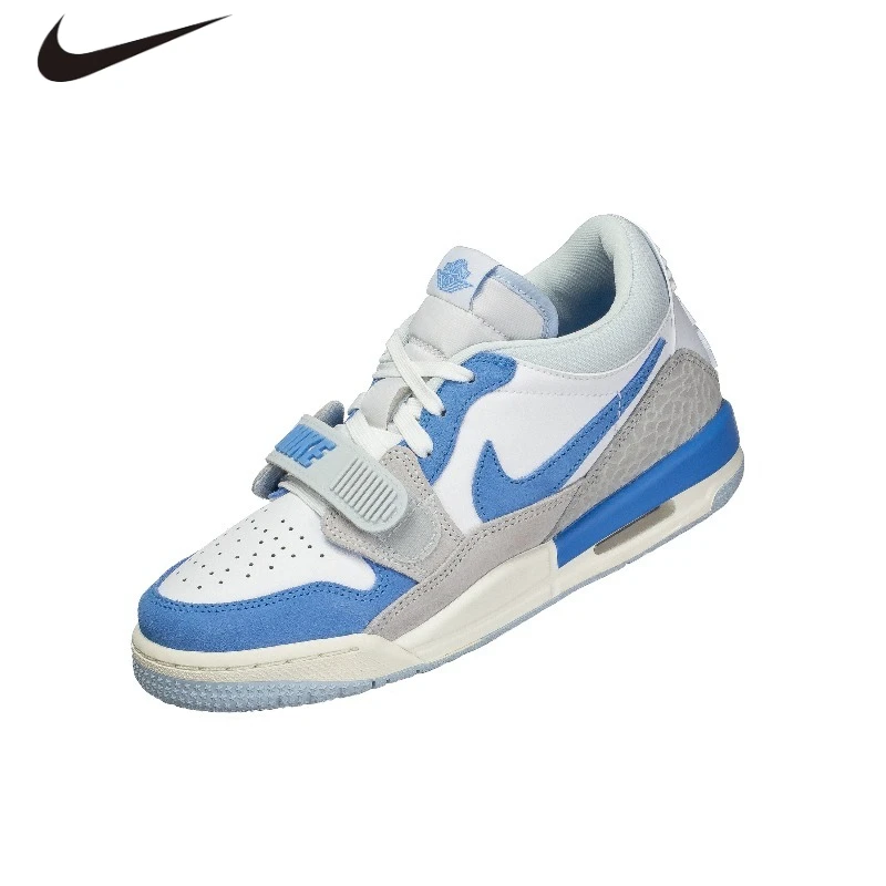 Nike Jordan Legacy 312 Low GS Sneakers, chaussures de basket-ball rétro hybrides en cuir suédé avec semelle Air visible pour jeunes CD9054-141