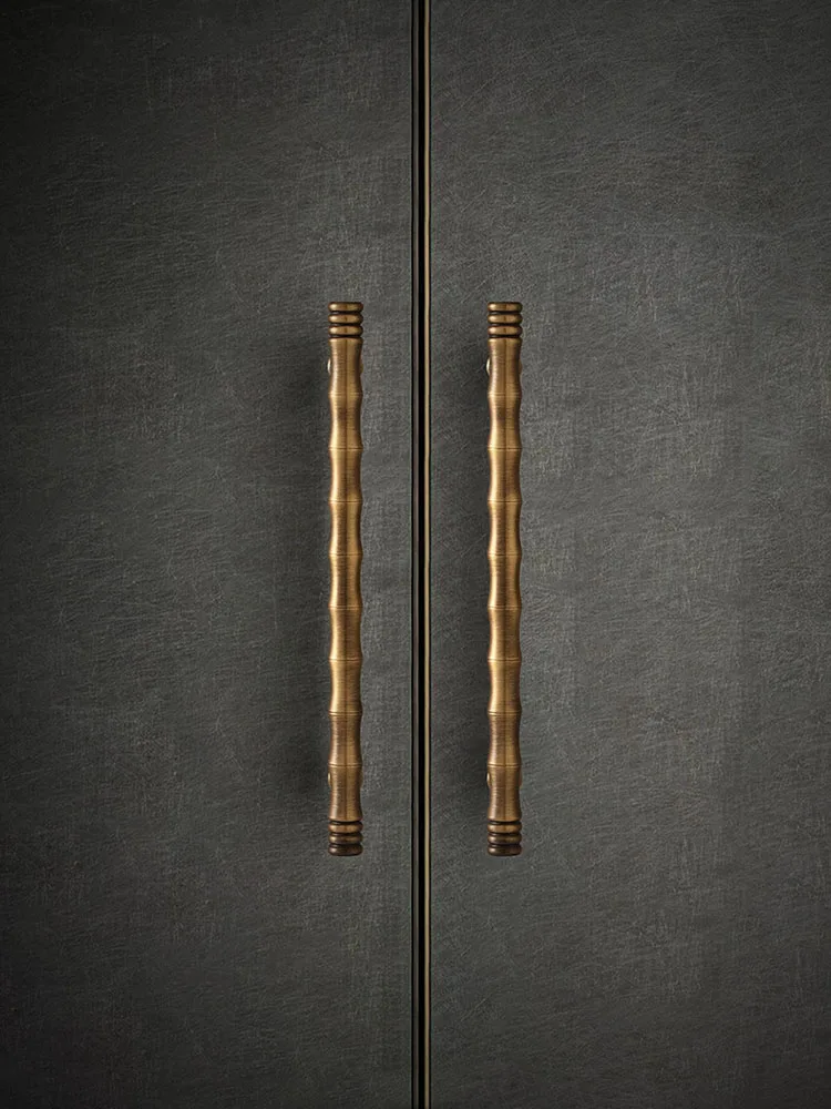 French Style Brass Cabinet Handle Bedroom Wardrobe Pulls Kitchen Drawer Knob Furniture Bars Dresser Closet Cupboard Handles