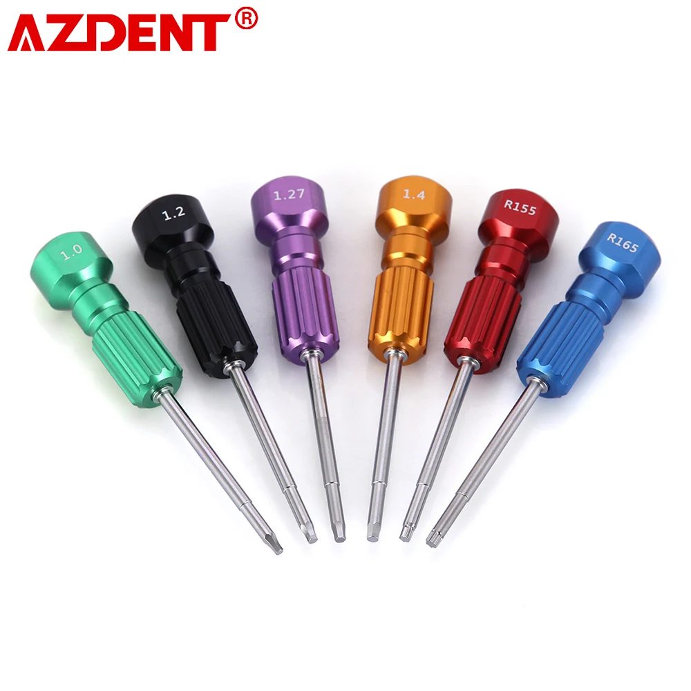 AZDENT Dental Implant Screw Driver 6 PCS Steel Laboratory Micro Screwdriver Matching Tool Dentist Accessory Dentistry Instrument