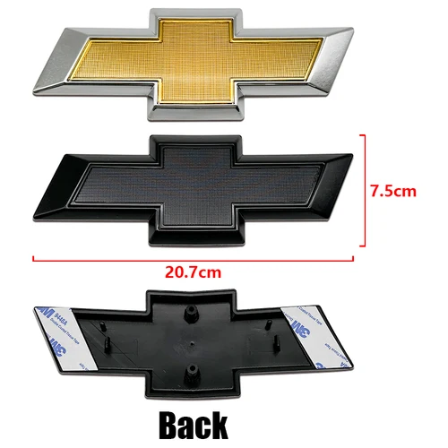 1 unidad 20,7 cm ABS logotipo delantero del coche parrilla parachoques trasero puerta trasera maletero emblema pegatina accesorios de estilo para Chevrolet insignia Captiva
