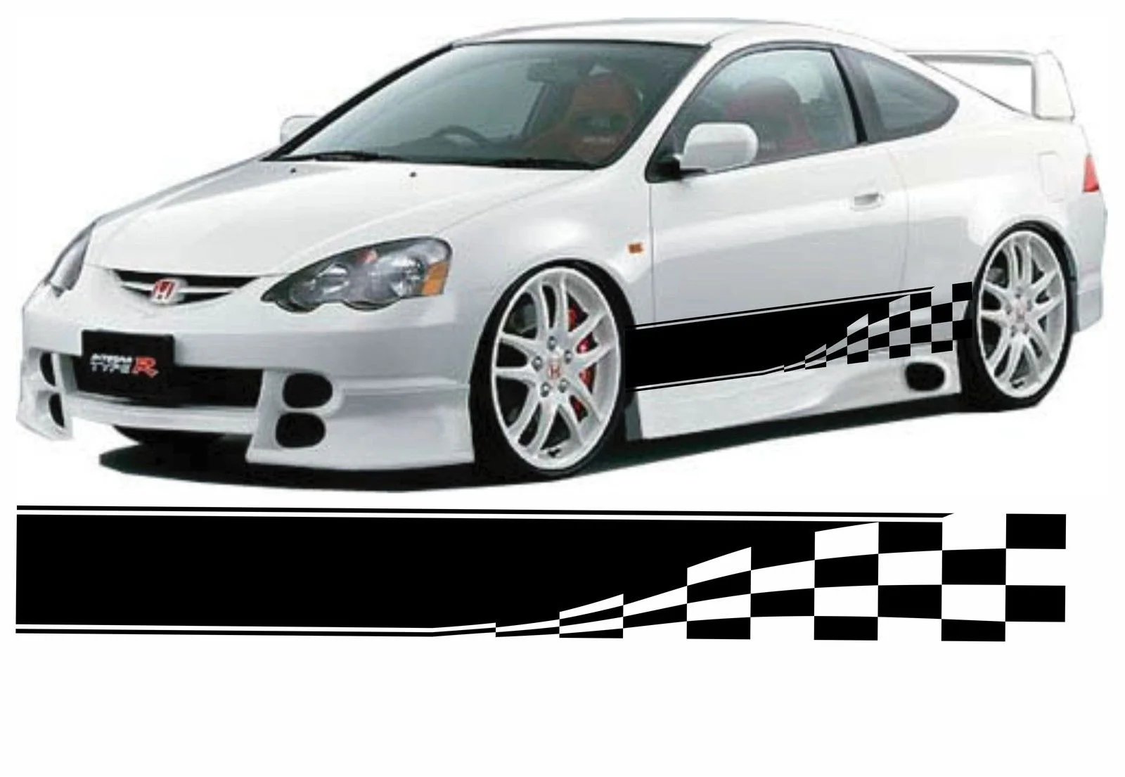 

For 2Pcs VINYL GRAPHICS DECAL CAR TRUCK RACING IMPORT RACE STRIPE Car styling