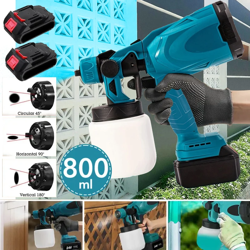 2 Battery Type High Performance Wireless Painting Machine - Electric Airless Spray Can, with Long-lasting Power, Easy to Clean